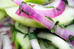 Sweet and Sour Cucumber Onion Salad