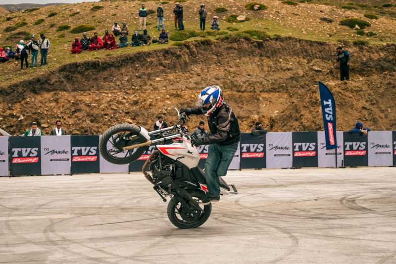 TVS Apache Stunt Riders Create History, Enters Asia Book Of Records