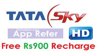 Tata Sky Mobile App Offer | Get Free Rs 900 Recharge By Referring 3 Friends | Tricks Store