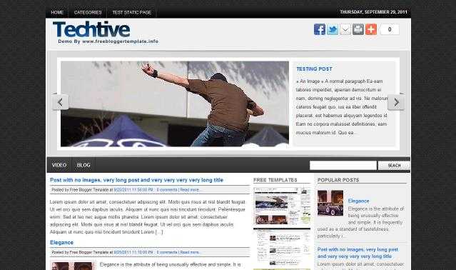 Techtive Free Premium Blogger Template