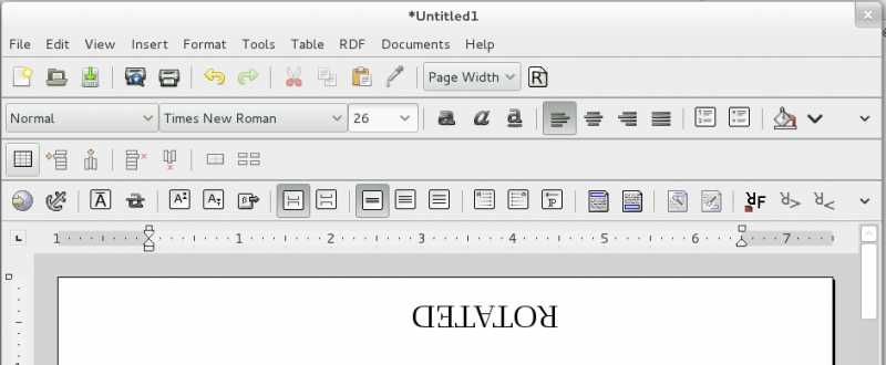Text Rotation In Abiword
