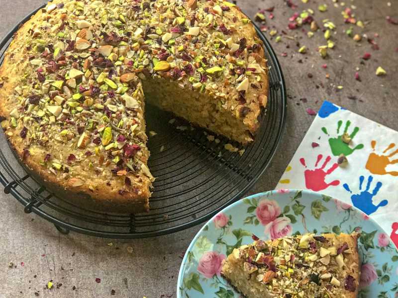 Thandai Mawa Cake - Perfect Cake For Your Holi Party