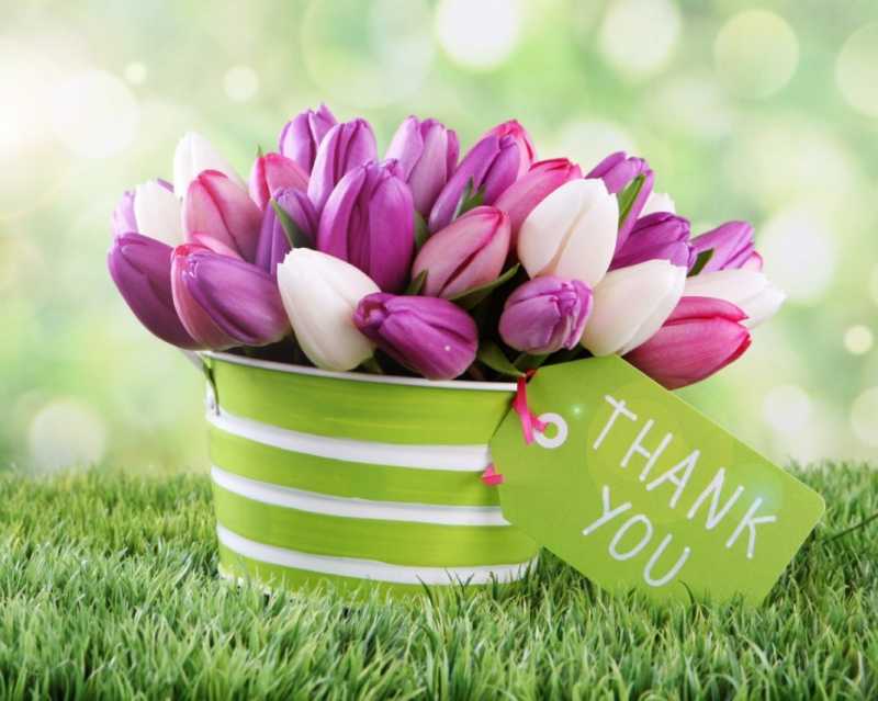 Thank You Images With Flowers, Smiley And Hands