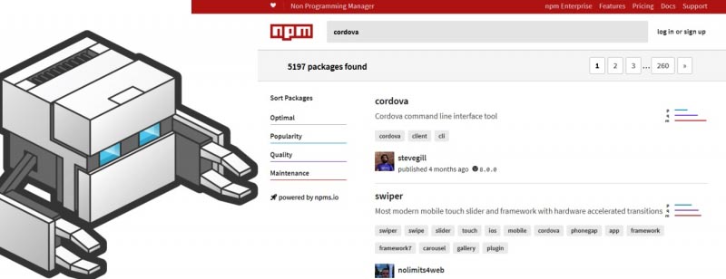 The 15 Most Popular And Useful Plugins For Phonegap On NPM Repository