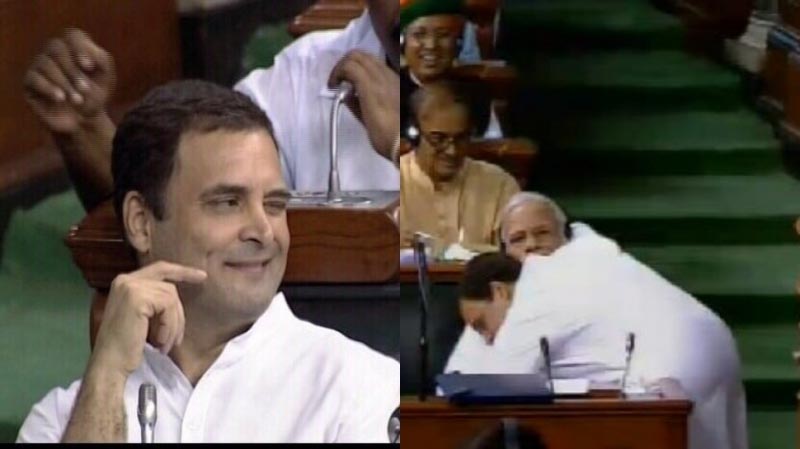 The 19 Most Hilarious Memes : Rahul Hugs Modi And Winks - InsaneEye