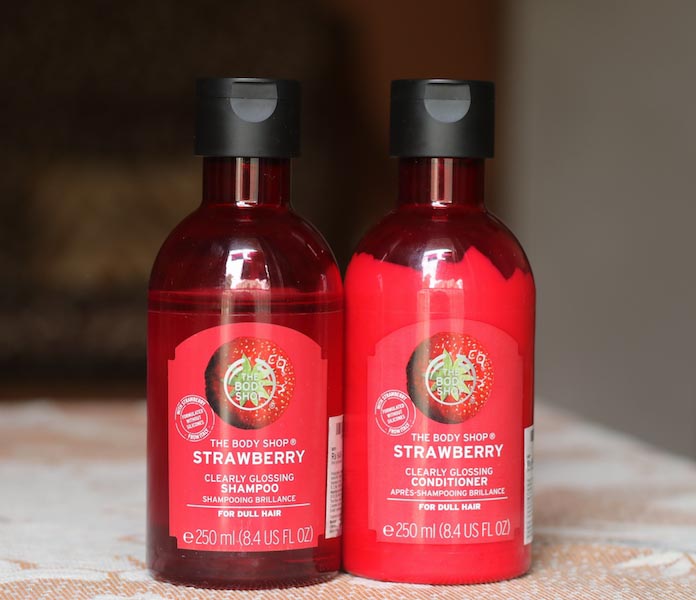 The Body Shop Strawberry Clearly Glossing Shampoo Conditioner Review