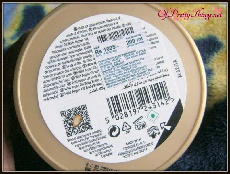 The Body Shop Wild Argan Oil Body Butter - TBS Latest Launch - Of Pretty Things