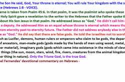 The Divinity of Jesus - The Father addressed Him as “God” and “Lord”