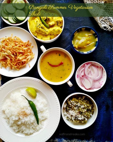 The Everyday Bengali Vegetarian Thali / Meals - Summer Special