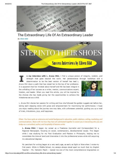 The Extraordinary Life Of An Extraordinary Leader!