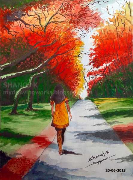 The Journey - Water Colour Painting 