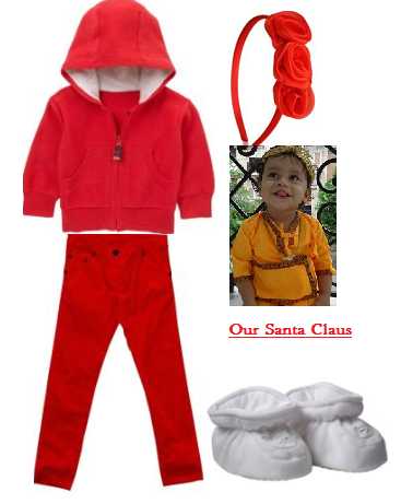 The Santa Claus Look For My Darling Niece ‘Tuppu’- Courtesy ShoppersStop.com