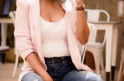 The baby pink blazer debut | SangeetasBuzz