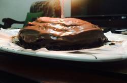 The dark Devil’s food cake