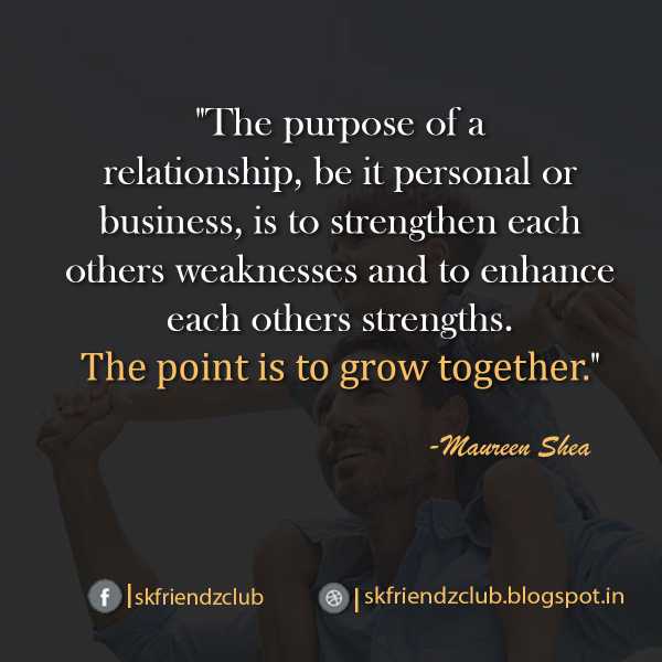 The Point Is To Grow Together