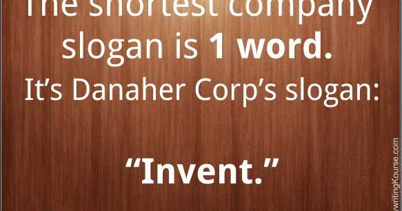 The Shortest Company Slogan Ever !!????