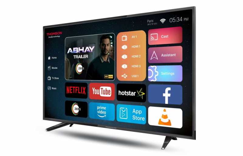 Thomson Launched Indiaâs Only 40-Inch 4K Smart TV At Rs. 20999