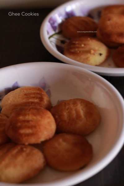 Three Ingredient Cookies | Ghee Cookies