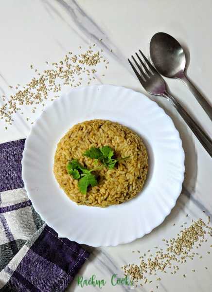 Til Ki Khichdi Recipe | Sesame Khichdi - Rachna Cooks