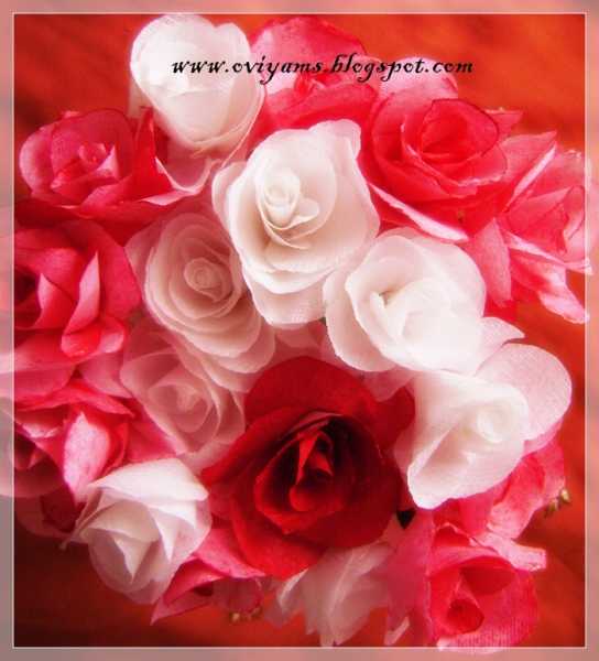 Tissue Paper Roses Making