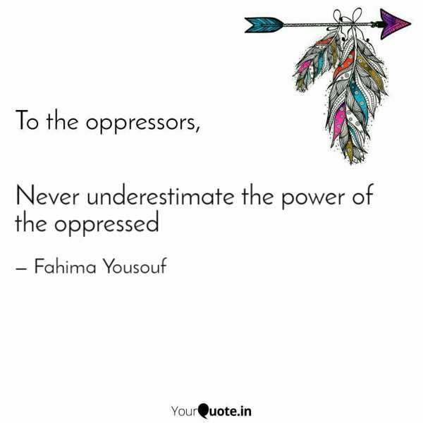 To The Oppressors