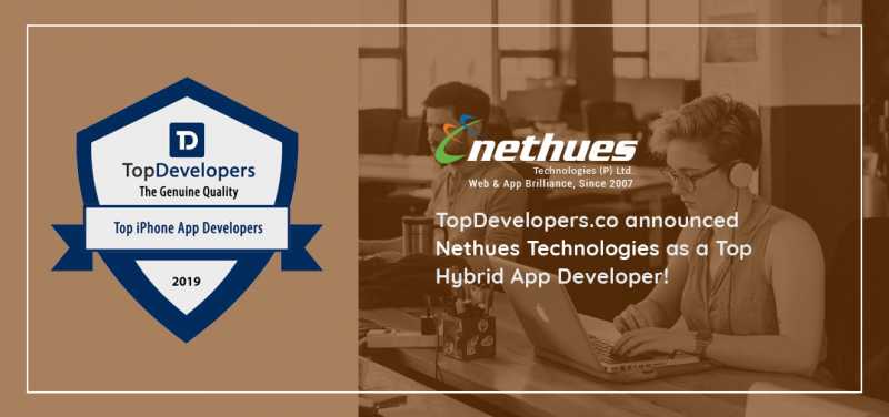 TopDevelopers.co Announced Nethues Technologies As A Top Hybrid App Developer