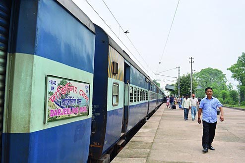 Trains Turn Back To Flee Flood.
