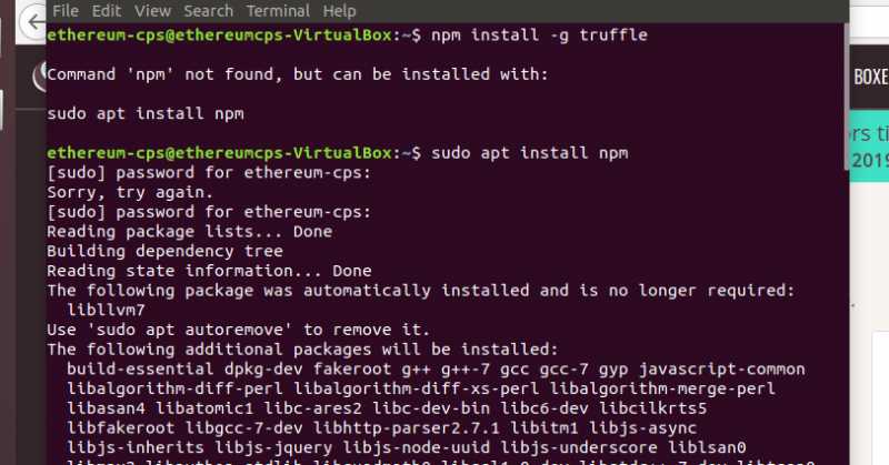 Truffle Suite: Tools For Smart Contracts Installation In UBUNTU 18.04 LTS