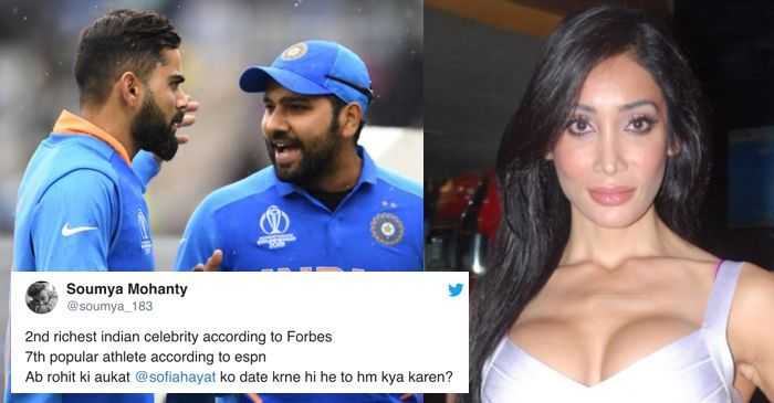 Twitterati Trolls Rohit Sharma For Dating Sofia Hayat, Here’s How The Former Actress Reacts