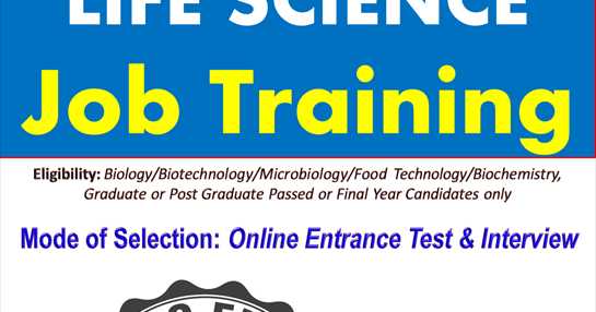 Two Week LIFE SCIENCE JOB TRAINING 