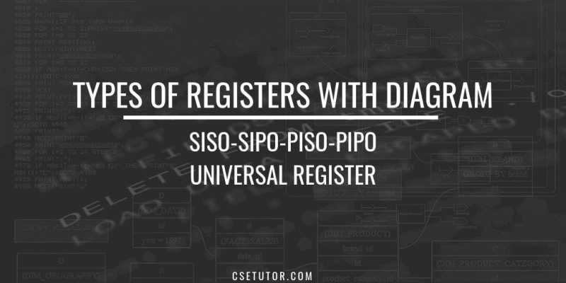Types Of Registers In Digital Electronics | Diagram-SISO,SIPO,PISO,PIPO
