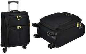 UCB Polyester 58 Cms Black Suitcase Worth Rs.6,199 For Rs.1,859 - Amazon - Getfreedeals.co.in