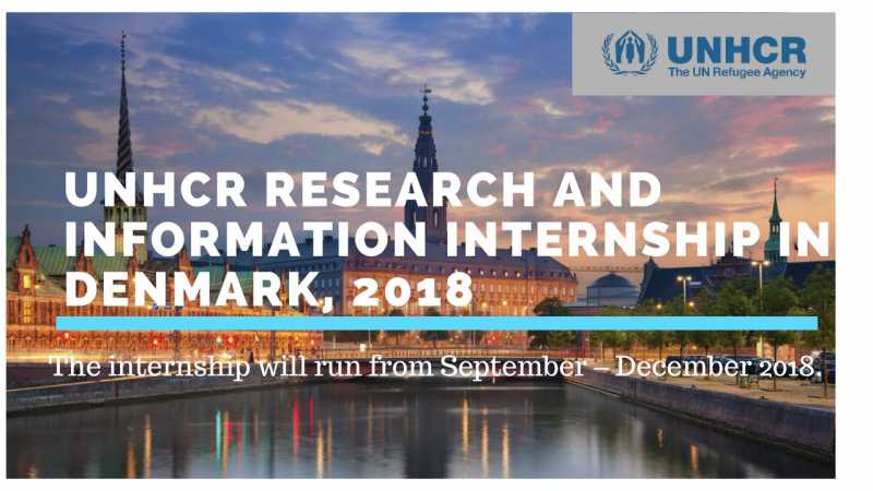 UNHCR Research And Information Internships In Denmark, 2018