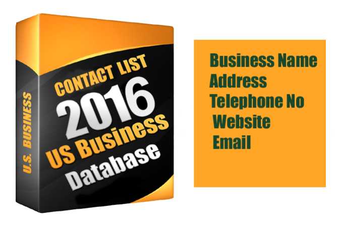 US Business Database With Contact, Email,web,telephone No
