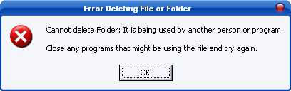Unable To Delete File  OR FOLDER - Try Unlocker