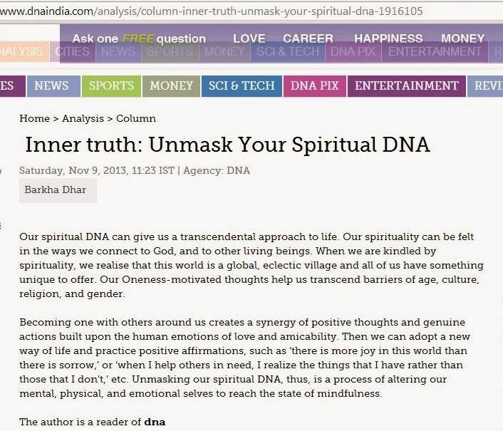 Unmask Your Spiritual DNA - Barkha Dhar - DNA India