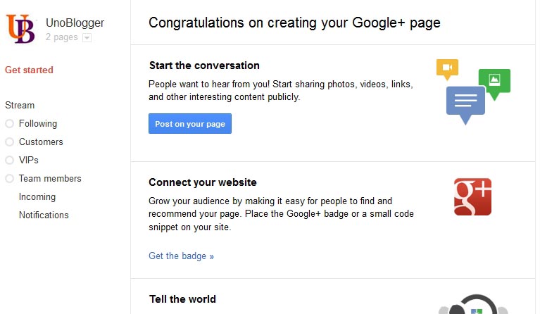 Unoblogger, Tips And Tricks For Blogs – Add Google Plus Badge On Your Blog Or Website