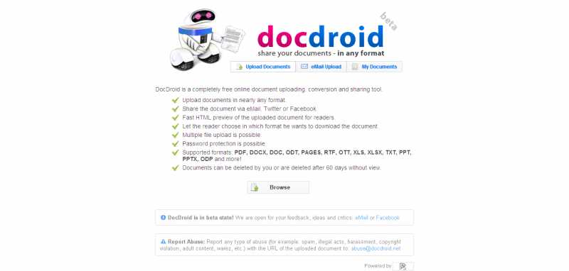 Upload, Convert And Share Your Documents - DocDroid