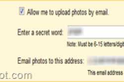 Uploading photos to Picasa by Email