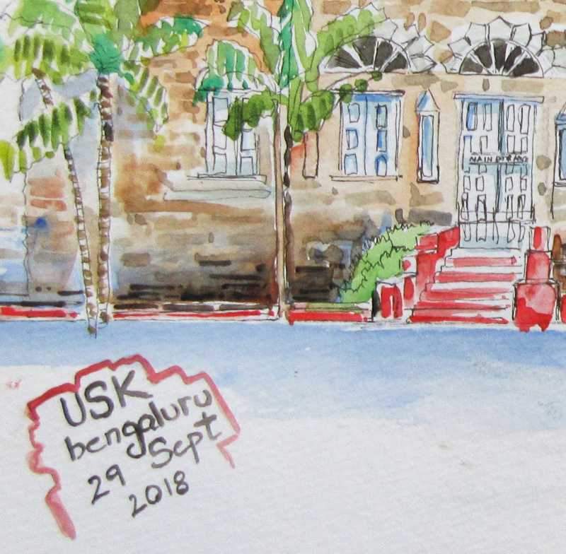 Urban Sketching - Bible Society Heritage Building, Bangalore - Lonely Canopy