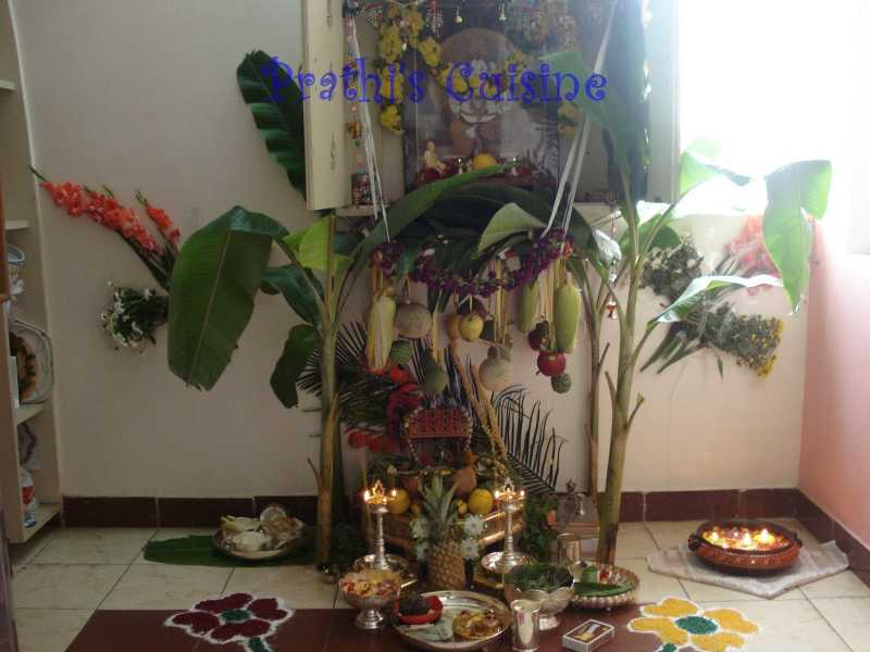 VINAYAKA CHAVATHI / GANESH CHATHURTHI FESTIVAL - POOJA PROCESS ANDNYVEDHYAM PREPARATION