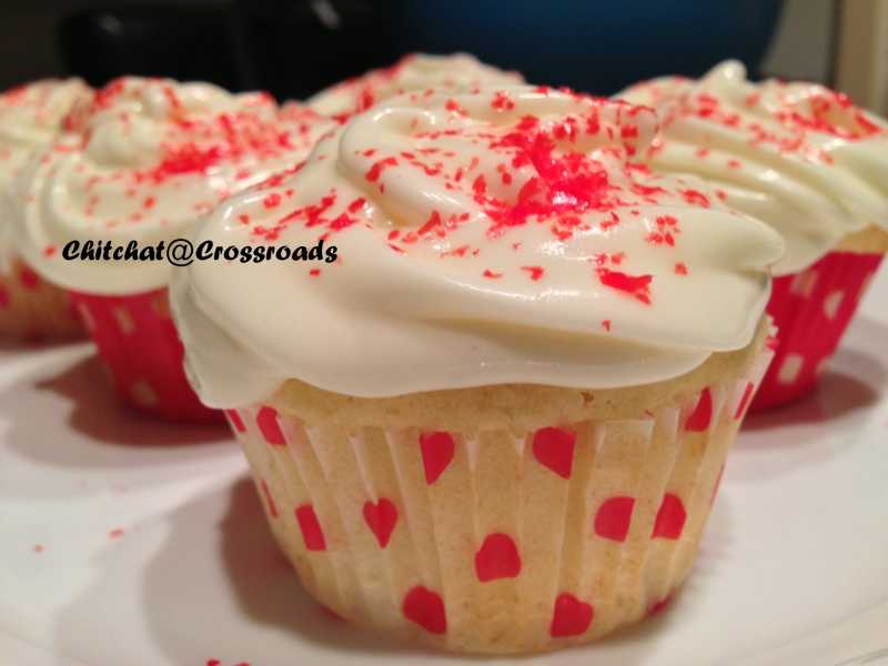 Valentine Special-Lemon Raisin Cup Cake With Lemon Cream Cheese Frosting