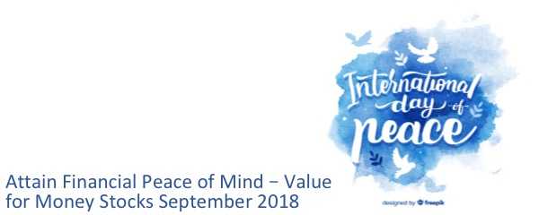 Value For Money Stocks September 2018 I Wealth Vidya I Value-Investing