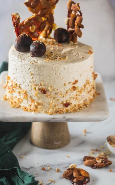 Vanilla Almond Hazelnut Praline Cake - The Cupcake Confession