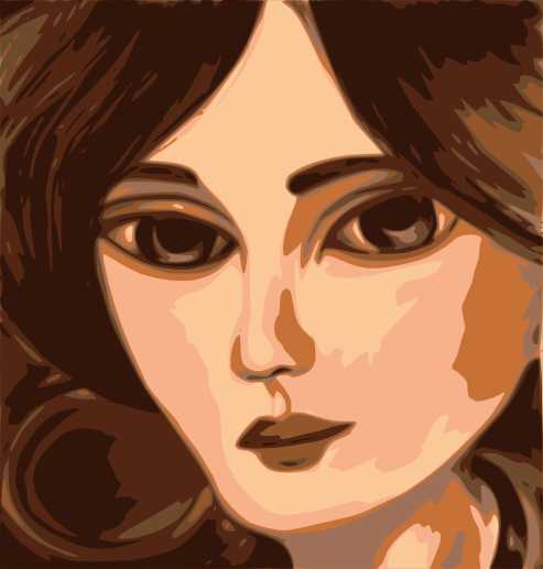Vector Portait Of A Beautiful Woman