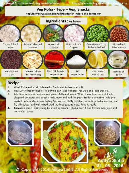 Veg Poha - Breakfast Special From MP