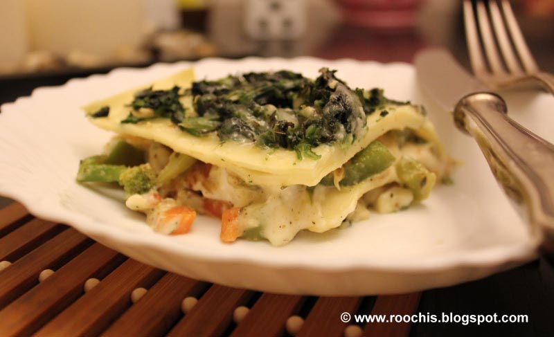 Veggi Lasagne With White Sauce