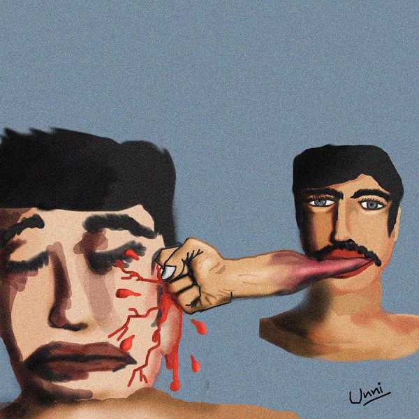 Verbal Abuse | Surreal Painting | Unni