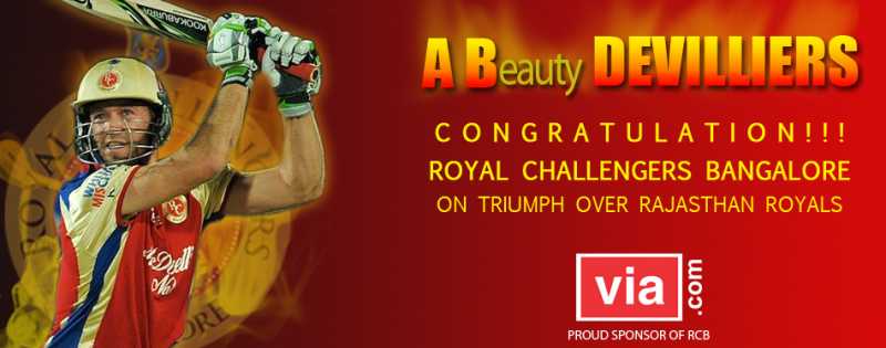 Via.com Congratulates The Winning RCB Team