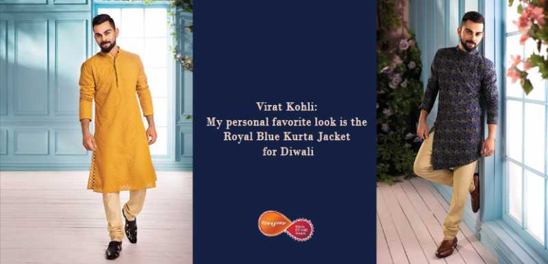 Virat Kohli: My Personal Favorite Look Is The Royal Blue Kurta Jacket For Diwali - #FestiveWaaliFeeling